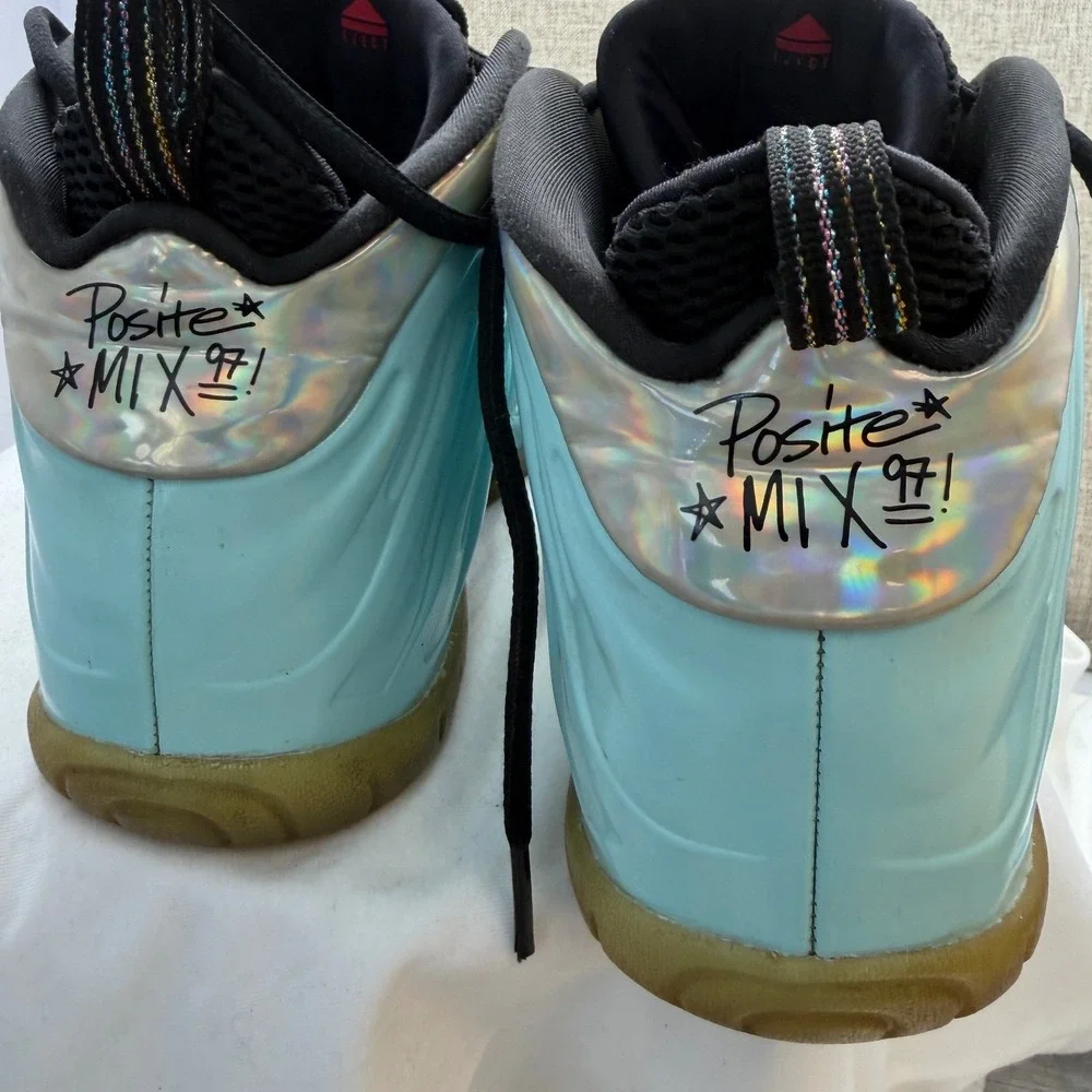 Nike Little Posite One GS Mixtape Copa Blue Iridescent DH6490-400 Size 7Y
